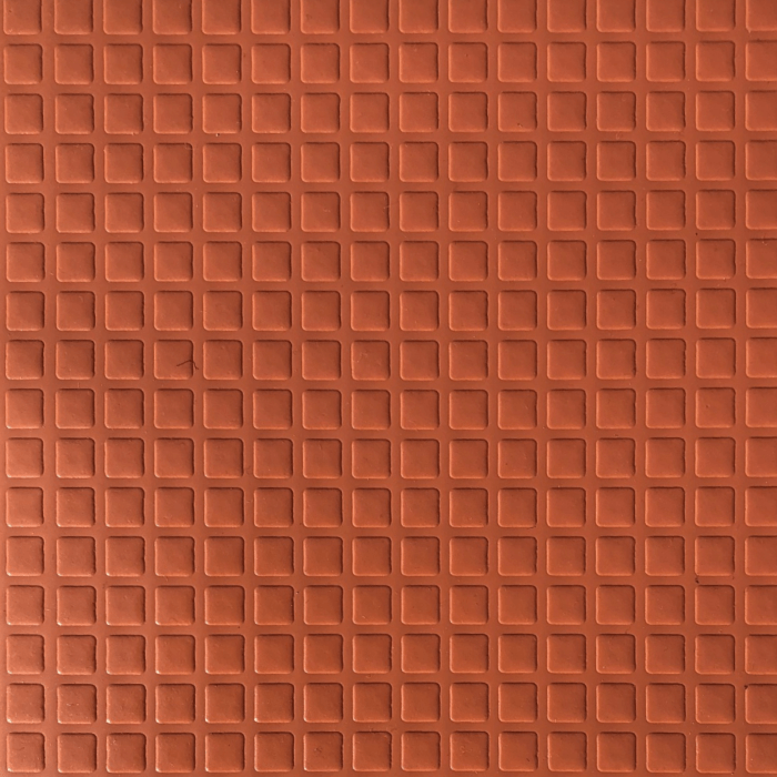 Πλαστικό Δάπεδο "Small Squares" χρώμα Terracotta σε ρολό Φ2 μ (25x2 μέτρα)